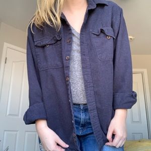 navy blue flannel shirt
